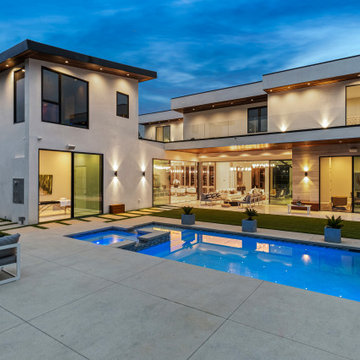 Exterior Night Shot of Backyard - Studio City