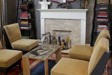 Inspiration for an eclectic living room remodel in Chicago
