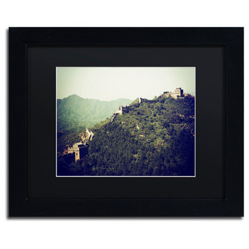 Philippe Hugonnard 'Great Wall' Art, Black Frame, Black Matte, 14"x11"