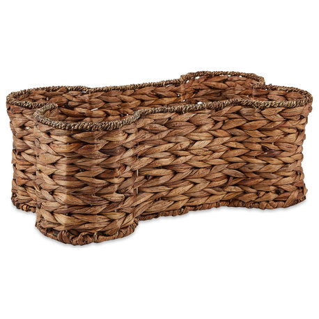 Bone Dry Dark Brown Hyacinth Bone Pet Basket Large