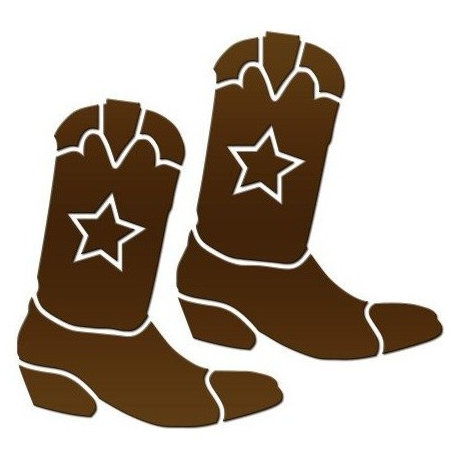 Cowboy Boots Ceramic Swimming Pool Mosaic 6", Brown