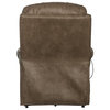 David Power Lift Recliner with Heat and Massage in Silt Brown Fabric