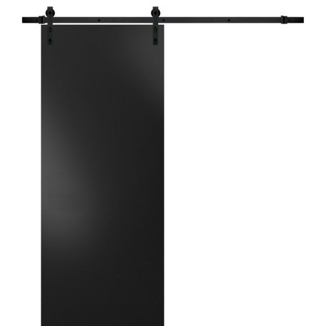 Barn Door 36 x 96 & Hardware | Planum 0010 Black Matte | 6.6FT Rail Kit