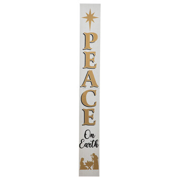 60"H Wooden Nativity PEACE Porch Sign Welcome Sign