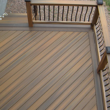 Composite Deck with 45-Degree Angle Boards