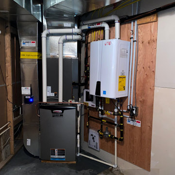 Replaced Furnace & Water Heater - Before adding wall