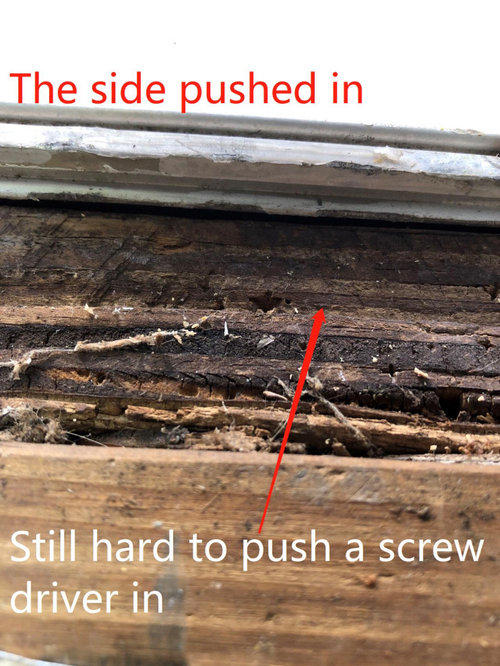 How to fix a door with a displaced sill?