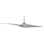 Minka-Aire - Wave II 60 in. Indoor Ceiling Fan, Silver - This Ceiling Fan from the Wave II collection by Minka-Aire will enhance your home with a perfect mix of form and function. The features include a Silver finish applied by experts.