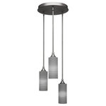 Toltec Lighting - Toltec Lighting 2143-BN-4092 Empire - Three Light Mini Pendant - No. of Rods: 4Assembly Required: TRUE Canopy Included: TRUE