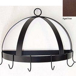 Dome Pot Rack-8 Hooks - Satin Black - Pot Racks And Accessories