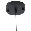 1-Light 10" Matte Black Metal Pendant With A Glass Shade
