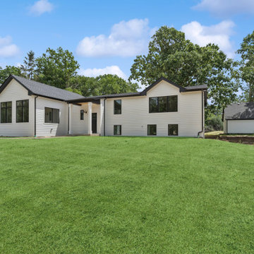 Expansive Backyard & Refined Modern Farmhouse Exterior