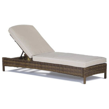 Bradenton Chaise Lounge With Cushions, Sand