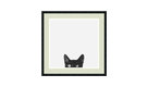 Framed Art Print 'Curiosity (Cat)' by Jon Bertelli, Outer Size 20"x20"