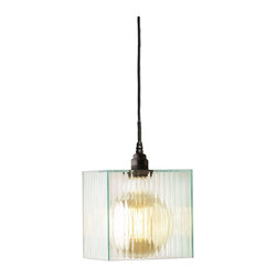 Reeded Globe LED Bathroom Pendant - Pendant Lighting