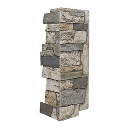 142-BRIGHTON WIDE STACKED STONE CORNER 24"H X 11"W X 1 1/4"D - Wall Panels