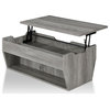 Furniture of America Edwards 3-Piece Wood Coffee Table Set in Vintage Gray