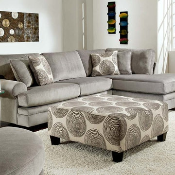 Groovy Smoke Two Piece Sectional Sofa
