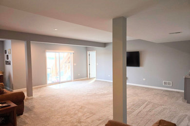 Inspiration for a basement remodel in Chicago