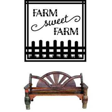 Decal, Farm Sweet Farm Country Life Quote, 20x30"