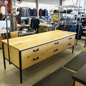 Danali Clothing Elm Work Station + Elm/Steel Cash Desk