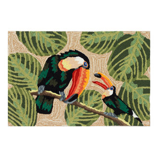 Liora Manne Frontporch Yoga Dogs Indoor/Outdoor Rug Heather 20x30