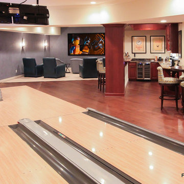Basement Bowling Alley in Northern Virginia