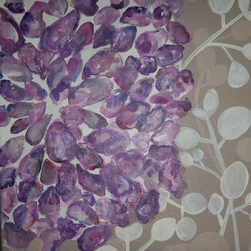 Bliss Shower Curtain Painting