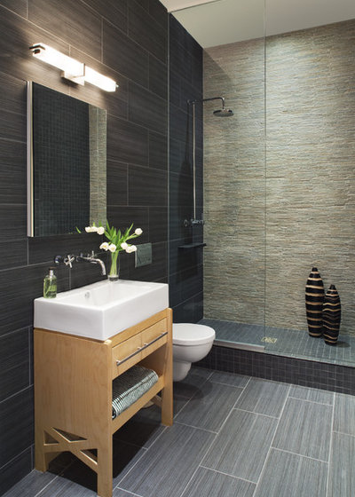 Contemporary Bathroom by Prestige Custom Building & Construction, Inc.