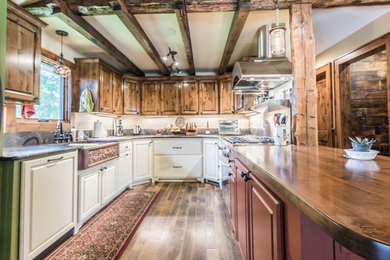 Inspiration for a rustic kitchen remodel in Other