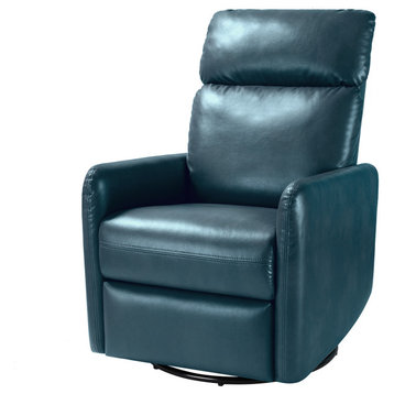 Polyester 26.4" Recliner Chairs, Turquoise