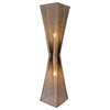 Handmade Hourglass Shade Rattan Floor Lamp TKU007L