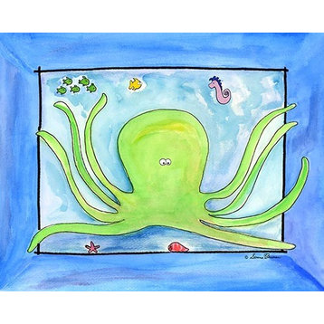 Googly Eyed Octopus, Ready To Hang Canvas Kid's Wall Decor, 24 X 30