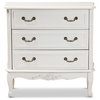 Wiktoria Traditional French Country Provincial White-3-Drawer Wood Dresser