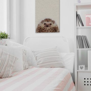 "Cute Porcupine" Painting Print on Wrapped Canvas