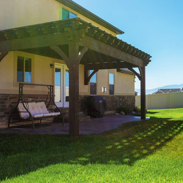 12' x 24' 11" Attached Timber Frame DIY Pergola Kit for Backyard Patio