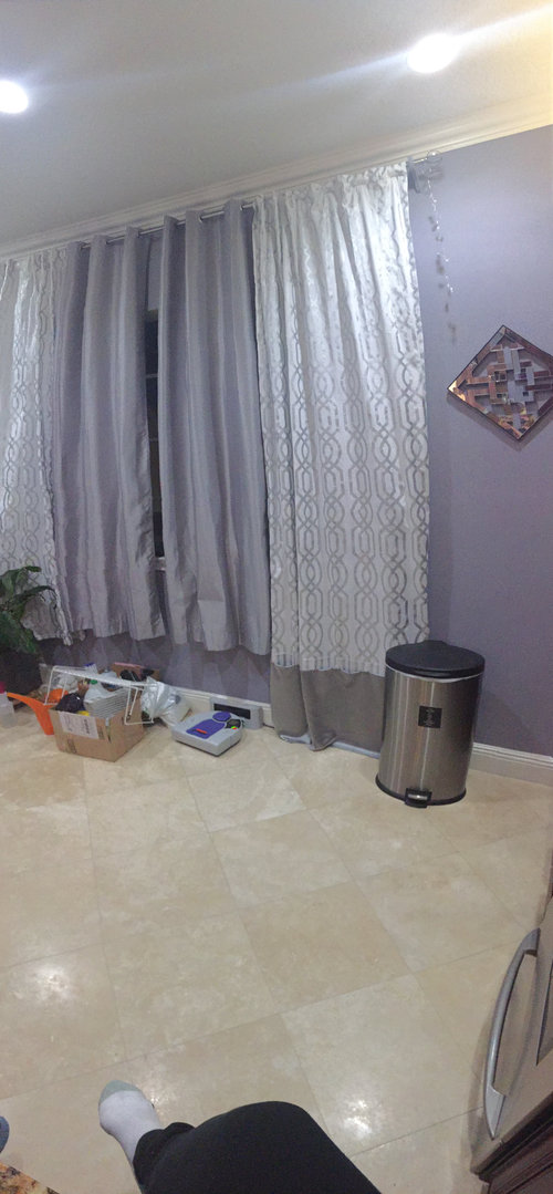 What to do with long window wall in kitchen?