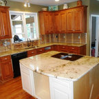 SIENNA BEIGE Granite on Medium colored wood cabinets 4 9 13 ...