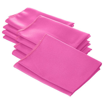 LA Linen Polyester Poplin Napkin, 10 Pack, Hot Pink