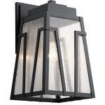 Kichler Lighting - Koblenz 1 Light Outdoor Wall Light, Textured Black - An updated interpretation of craftsman style, Koblenz brings a fresh look to exterior lighting. The clear seeded glass and black finish are designed with outdoor living in mind, for beauty that lasts.