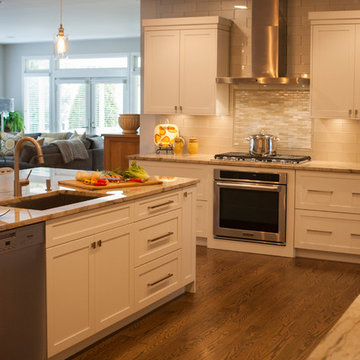 White & Gold Gathering Kitchen
