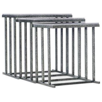 Hooker Furniture 628-50028-40 Melange 24"W Steel Nesting Table - Gray