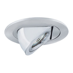 4" Low Voltage Dropped Dish Shower Trim With Frosted Opal White Glass, Chrome