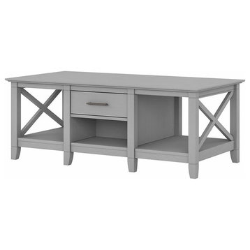 Bowery Hill Modern Engineered Wood Coffee Table with Storage in Gray
