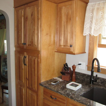 Rustic/Modern Fawn Kitchen Remodel with Diamond Single Sink Bowl