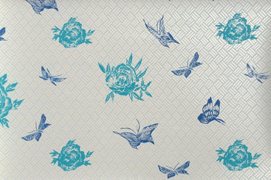 Flora in Sapphire / Krane Wallpaper