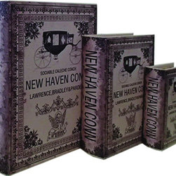 ブックボックス『NEW HAVEN CONN』ブック型収納ボックス - 本