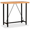 vidaXL Bar Table Pub Table Bistro Table for Dining Room Solid Acacia Wood