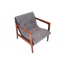 Mid-Century Sling Lounge Chair with New Upholstery - SOLD - Armchairs And Accent Chairs