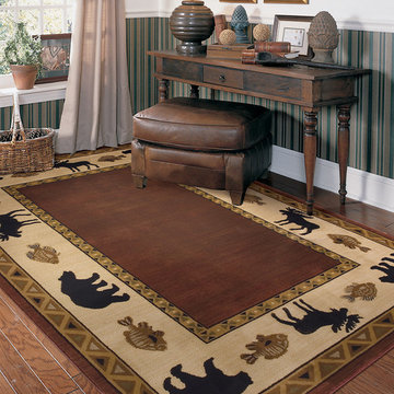 Cottage Grove Rectangle Machine Woven Rugs, Wine